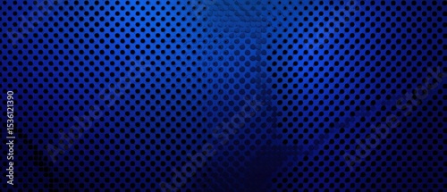 Blue Metal Perforated Sheet With Circular Holes, Representing Industrial Innovation and Technological Advancement, Useful for Engineering and Manufacturing : Generative AI