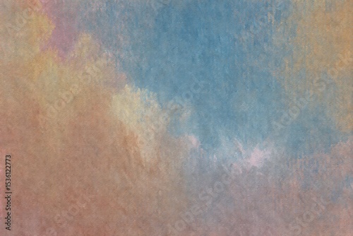 Abstract Watercolor Texture in Blue and Peach, Ideal for Creative Backgrounds and Artistic Expression, Perfect for Wall Art and Interior Design Projects : Generative AI