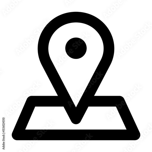 Line vector icon location representing travel and vacation themes. Perfect for tourism websites, booking apps. Clean SVG format, fully scalable and editable for web or print.