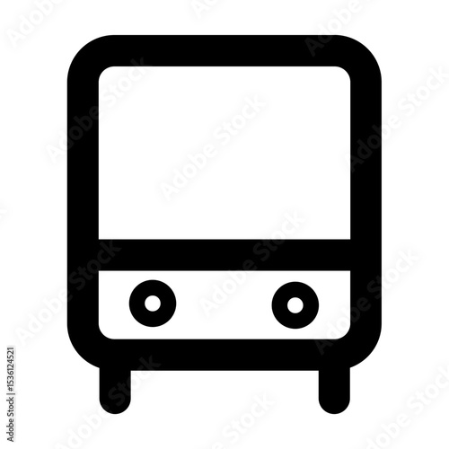 Line vector icon bus representing travel and vacation themes. Perfect for tourism websites, booking apps. Clean SVG format, fully scalable and editable for web or print.