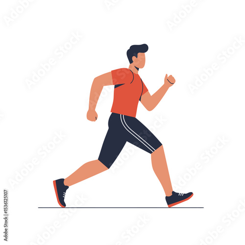 Vector Illustration of a Man Running