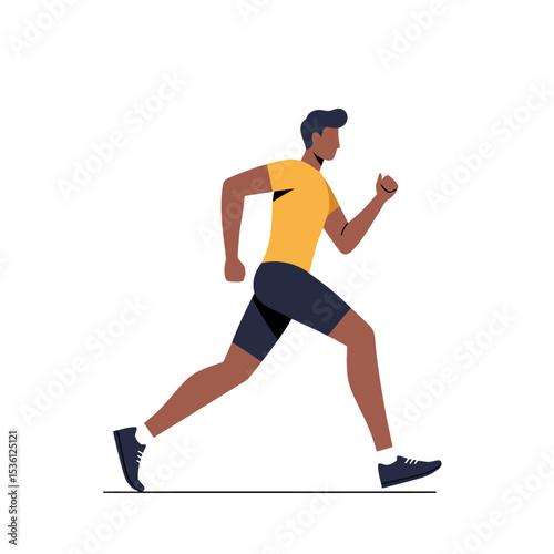 Vector Illustration of a Man Running