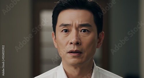 A Man's Intense Gaze: A Portrait of Concern