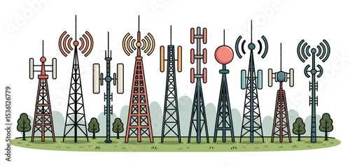 Various Types of Telecommunication Towers and Antennas