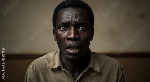 Fearful Gaze: A Portrait of Apprehension