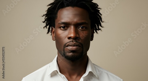 Portrait of a Serious Black Man