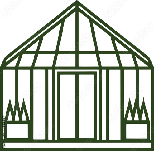 house in a greenhouse