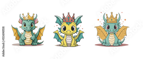 Cute Dragon with crown