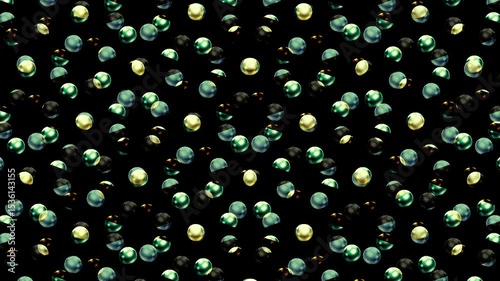 Abstract Sparkle Spheres Pattern Motion Graphic, 3D Glittering Orbs Geometric Background 4K Loop