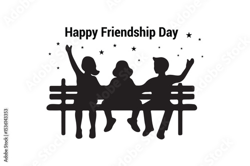vector illustration of happy friendship day