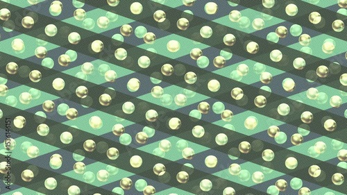 Abstract Sparkle Spheres Pattern Motion Graphic, 3D Glittering Orbs Geometric Background 4K Loop