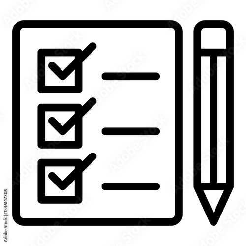 To do list icon. Vector line icon