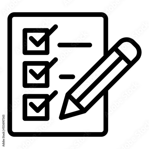 To do list icon. Vector line icon