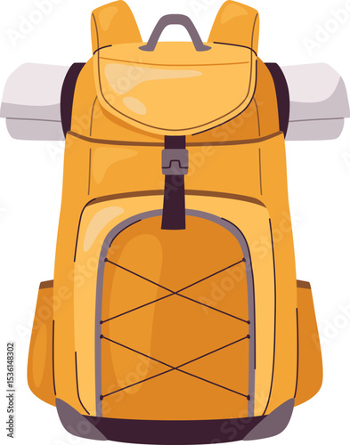 Hiking Backpack Illustration

