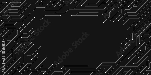 circuit board on black background
