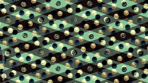 Abstract Sparkle Spheres Pattern Motion Graphic, 3D Glittering Orbs Geometric Background 4K Loop