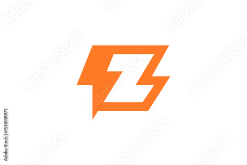 Modern style logo in the form of the letter Z and a lightning symbol. The shape is thick and sturdy.
