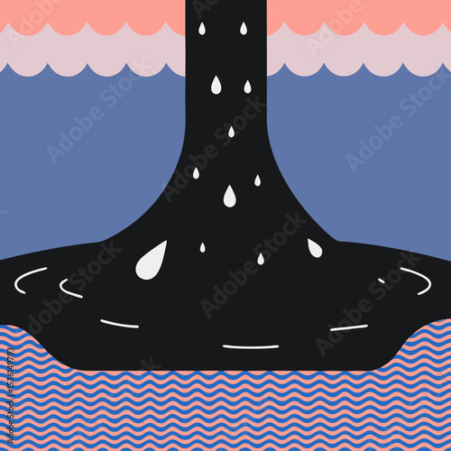 A vector illustration of liquid tar