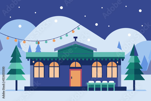 an abandoned train station turned winter wonderlan