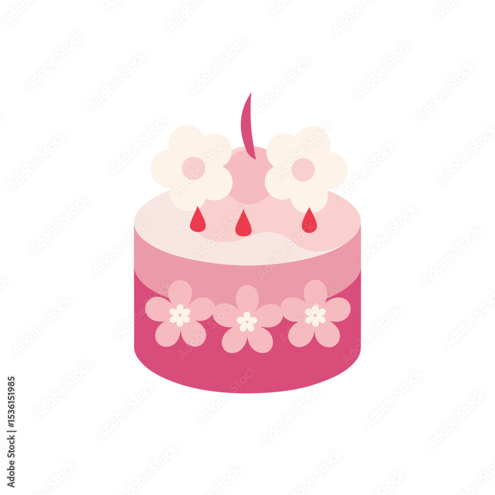 cherry blossom cake with delicate cream swirls cherry blossom cake with delicate cream swirls