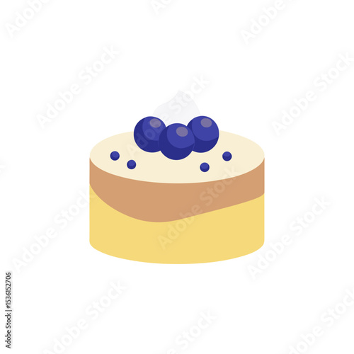 festive birthday cheesecake with blueberries 