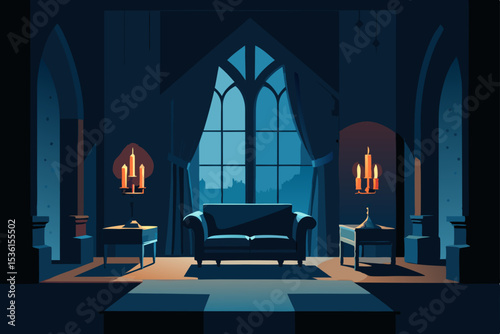 moody gothic living room with dark walls  velvet 