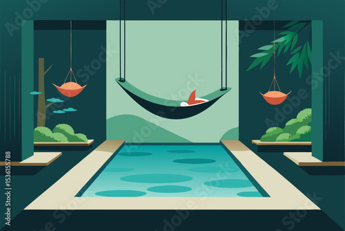 moss garden sunken living room with soft 