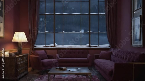 Gothic Stone Corridor with Mysterious Lighting