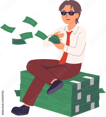 Rich Man with Money

