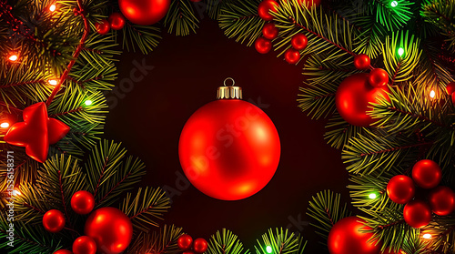 Christmas tree with balls