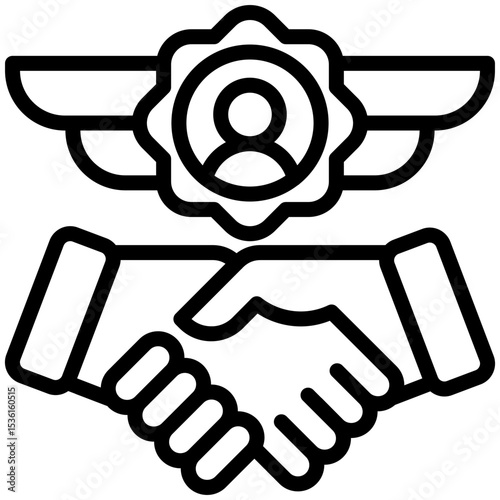 Trustworthy  icon for strategic planning, website, application, printing, document, poster design, etc