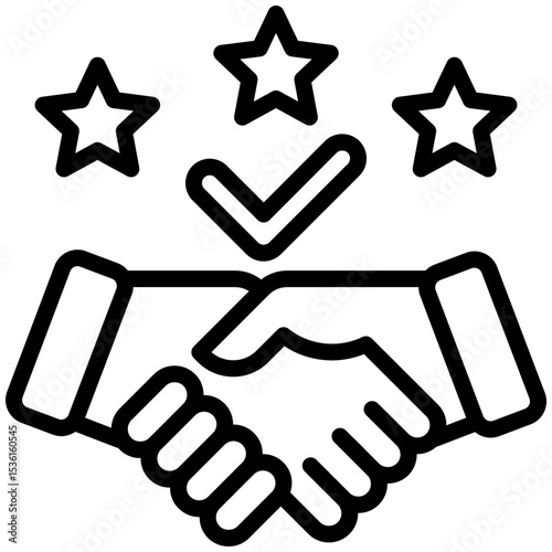 Customer relationship  icon for strategic planning, website, application, printing, document, poster design, etc