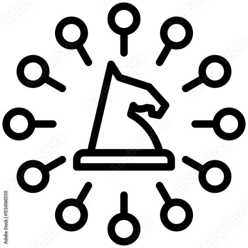 Strategic alliance  icon for strategic planning, website, application, printing, document, poster design, etc