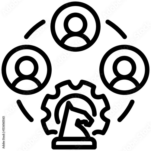 Strategic alliance  icon for strategic planning, website, application, printing, document, poster design, etc