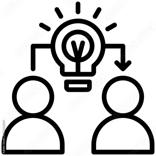 Knowledge transfer  icon for strategic planning, website, application, printing, document, poster design, etc