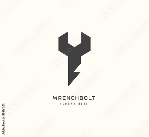 WRENCH BOLT LOGO DESIGN | minimalist and simple 