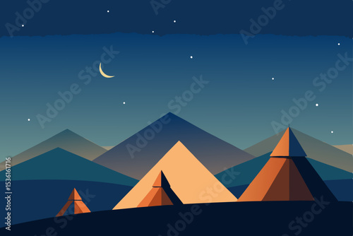 serene hilltop campsite with tents under 