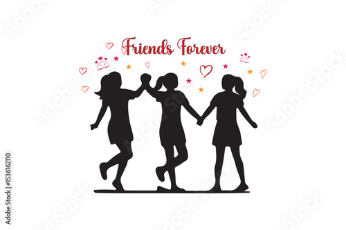 vector illustration of friends enjoying together
