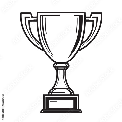 Award trophy symbol silhouette illustration for celebration of achievement victory success recognition appreciation and honor