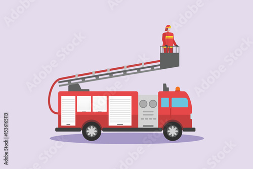 Wallpaper Mural Public Service Concept. Colored flat vector illustration isolated Torontodigital.ca