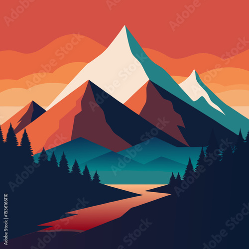 unbelievable mountain landscape  modern 