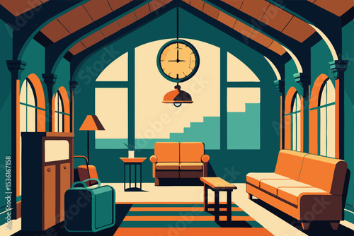victorian train station waiting room turned cozy 
