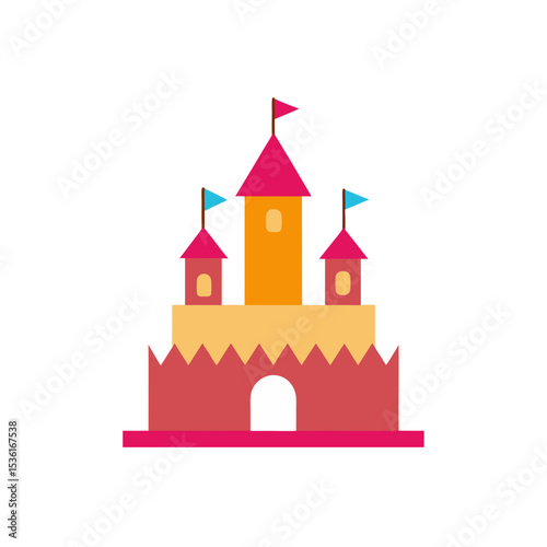 whimsical castle birthday cake with chocolate towe 