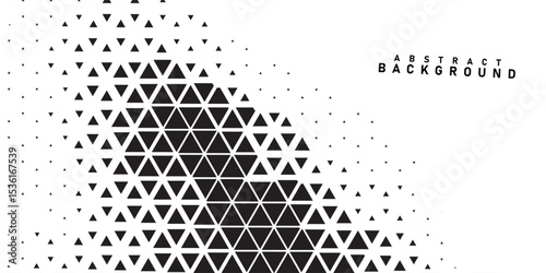 Abstract black triangle geometric pattern background on white background. Concept for sports and more.