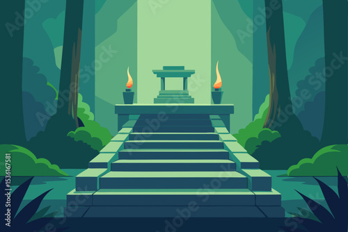 whispering forest temple living room with moss 