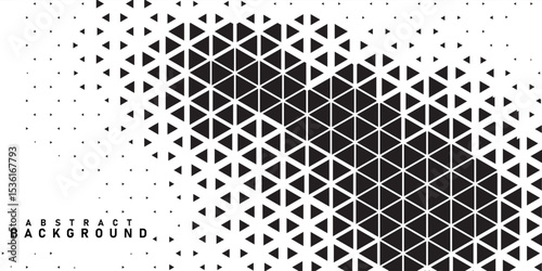 Abstract black triangle geometric pattern background on white background. Concept for sports and more.