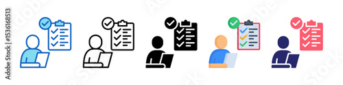 Accountability Multiple Style Icon Set Collection.