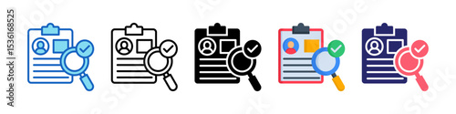 Recruitment Multiple Style Icon Set Collection.