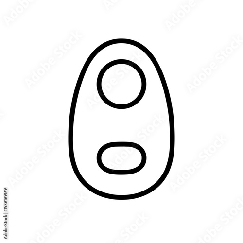 Pet training clicker – represents dog behavior training device, outline icon