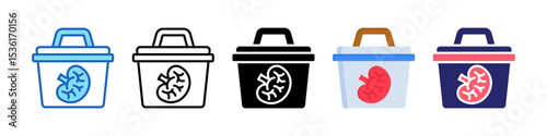 Organ Donation Multiple Style Icon Set Collection.